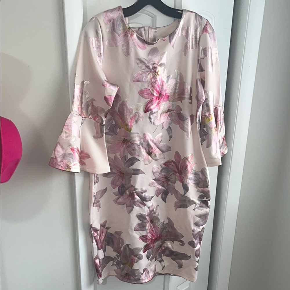 Floral Pink and Cream Dress